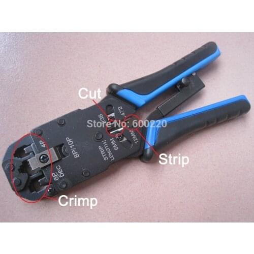 RJ45 crimping tool LT-200AR Rj11 Rj12 Wire Lan Network Cable Crimping plier Striper Pc Network cable crimper 10p/8p/6p/4p tool
