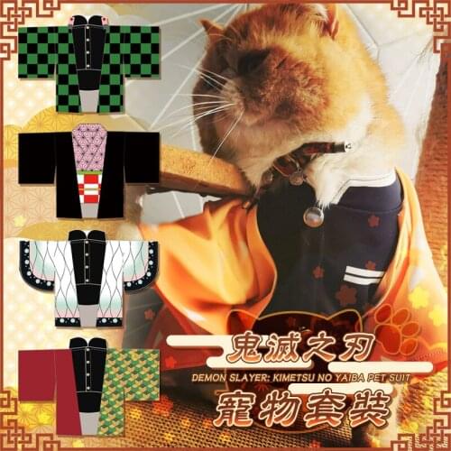 Demon Slayer Kimetsu no Yaiba Kamado Tanji Tomioka Giyuu Kochou Shinobu Cosplay Dog Cat Clothes Pet Costume Thin Cute SHA
