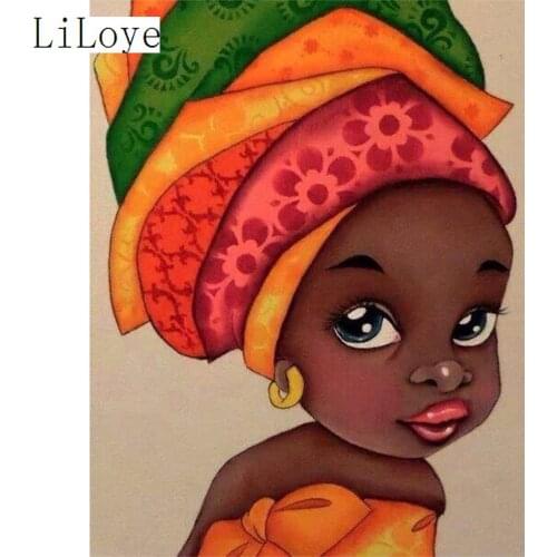 LI LOYE 5D DIY Diamond Embroidery Painting African woman Pictures Crystal Diamond Home Decoration Full Mosaic Crystal Gift FZ201