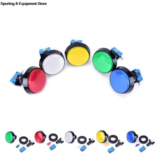 Hot selling 1 x Arcade Button 60MM Big Round Arcade Video Game Player Push Button Switch Promotion LED Light Lamp