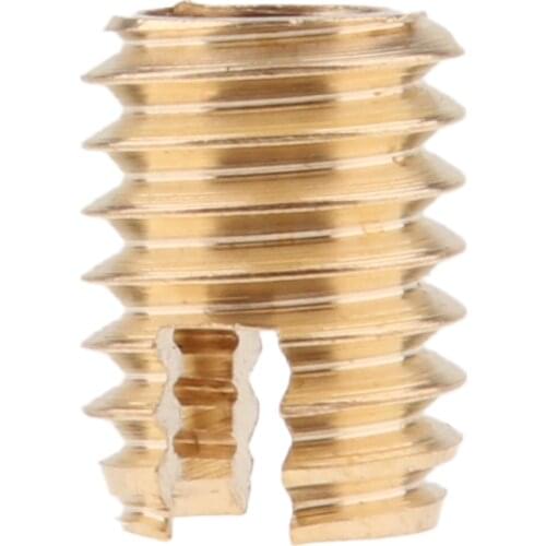 M5 x 13mm Slotted Self Tapping Threaded Inserts for Plastic,Wood and Alloy