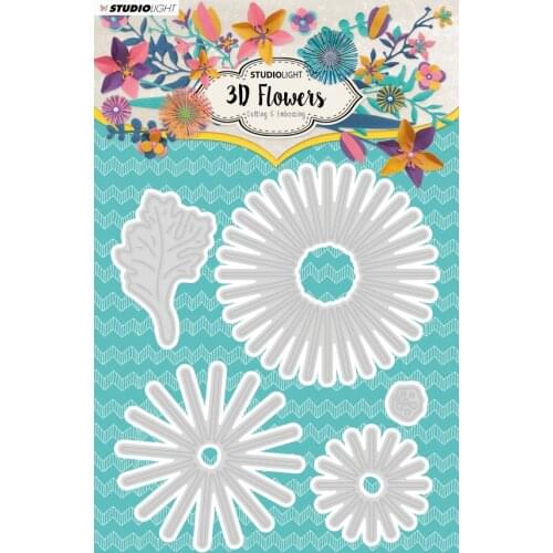AliliArts Metal Cutting Dies 3D Flower 5 diy Scrapbooking Photo Album Decorative Embossing PaperCard Crafts Die