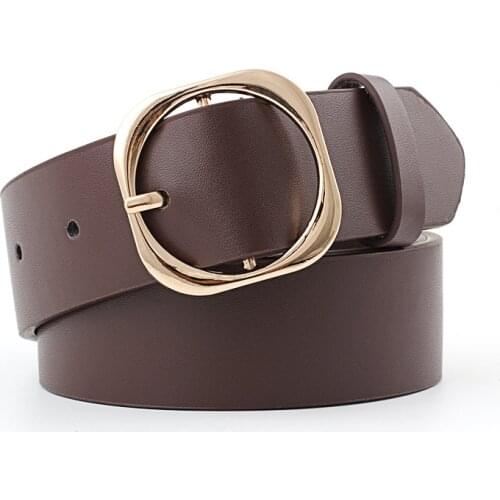 Fahion Designer Womens Cute Black Red White Brown Wide Leather Waist Belt Female Decorative Strap Belts for Women Dresses