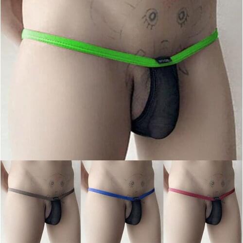 2021 Mens Underwear T-back G-string Briefs Sexy Breathable Tangas Thong Lingerie Fashion Breathless Thong Male Fashion Lenceria