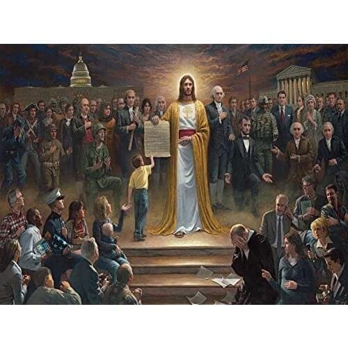 One Nation Under God - Oil Painting On Canvas Modern Wall Art Pictures For Home Decoration