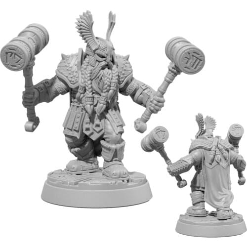 38mm 56mm Resin Model Dwarf Dwarves Warrior Figure Unpainted RW-192