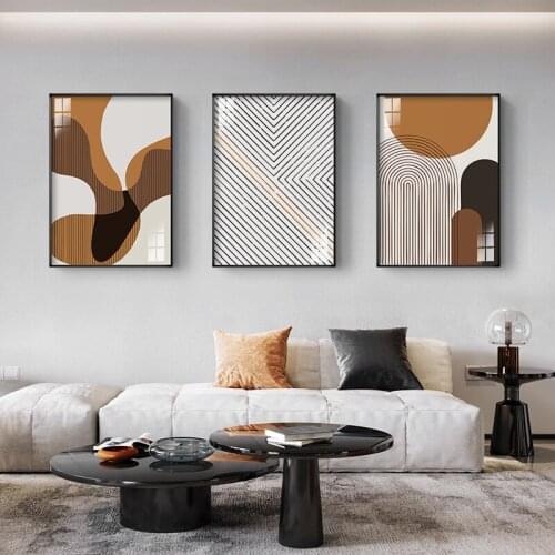 Silk To Go Modern Abstract Style Poster Living Room Home Decoration Brown Corridor Porch Bedroom Frameless Printing Paintings