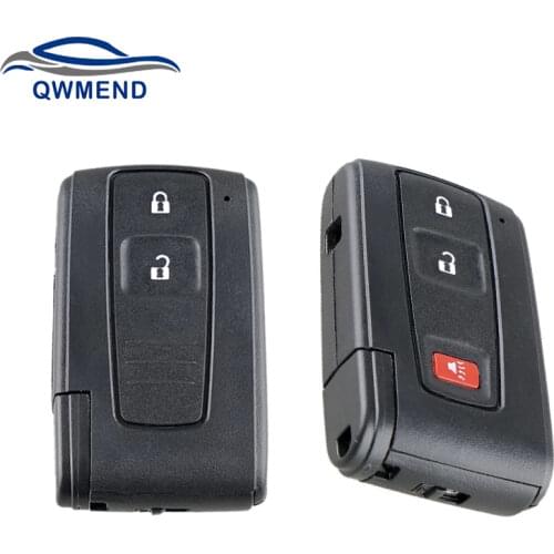 BHKEY for Toyota Key Shell 2/3 Buttons Car Remote Key Fob Case for Toyota Prius 2004-2009 Smart Car Keys Shell TOY43 Blade