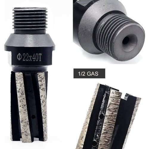 Sharpness type 22mm with arbor 1/2 Gas CNC diamond finger bits for wet grinding and milling stone