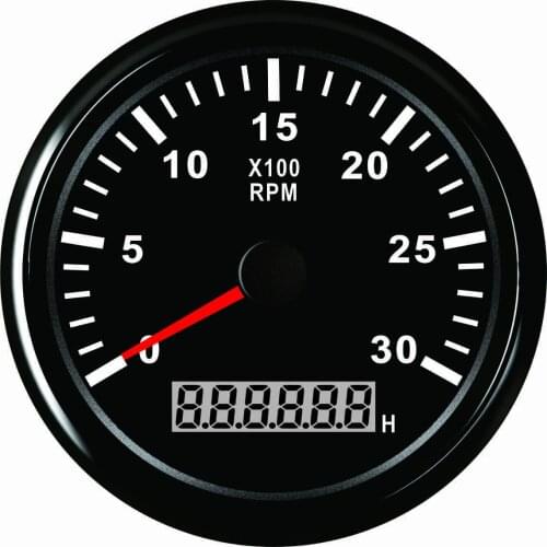 SAMDO 85mm 3000 RPM Tachometer Gauge With Hour Meter For Marine Tachometer Car Truck Boat Waterproof