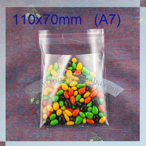 Clear cellophane bag 110 x 70mm A7 self adhesive cello bag celofan bags