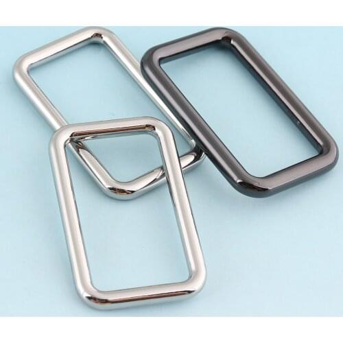 38mm Silver Rectangular buckles Alloy Purse Clasp Square buckles for Webbing Strap Leathercraft Hardware Bag Accesories