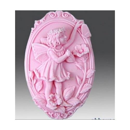 Silicone Mold Fairy Flowers , Girl Silicone Mold for Soap , Handmade Soap Mold , Moulds Silicone Rubber PRZY Eco-friendly