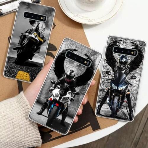 Track Motorcycle Cross Fly Silicon Phone Case For Samsung Galaxy A51 A71 A70 A50 A40 A30 A20E A10S A01 A21 A6 A7 A8 A9 Plus + Co
