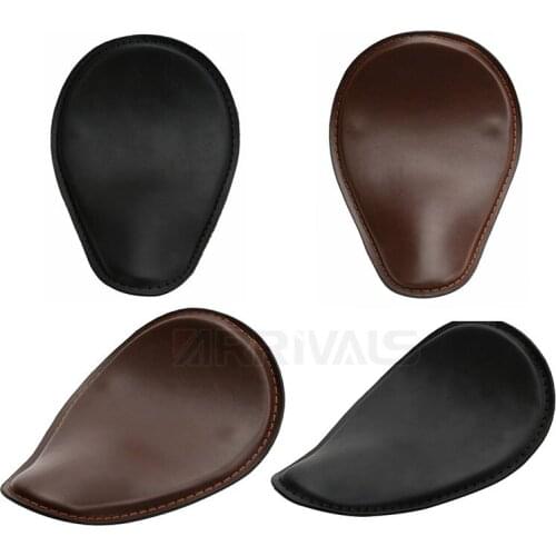 Universal motorcycle Brown Black PU Leather SOLO Seat Cafe Racer For Suzuki For Honda For Kawasaki For Yamaha