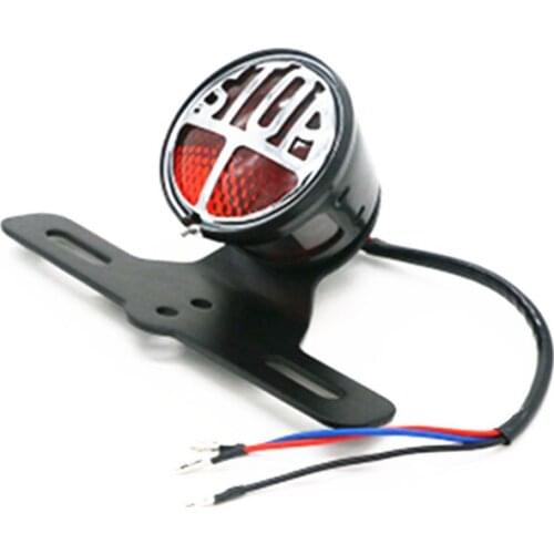 Universal Motorcycle Taillight Brake Light Lamp License Plate Frame Light For Harley Honda Yamaha Suzuki Kawasaki Chopper Bobber