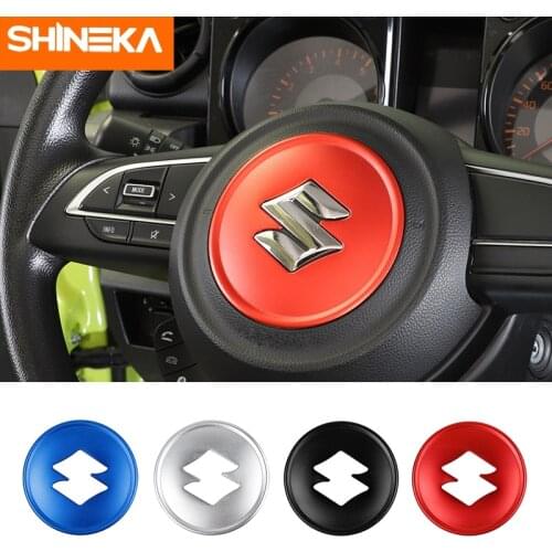 SHINEKA Interior Mouldings For Suzuki jimny Car Steering Wheel Center Decoration Cover Trim Stickers For Suzuki jimny 2019-2021