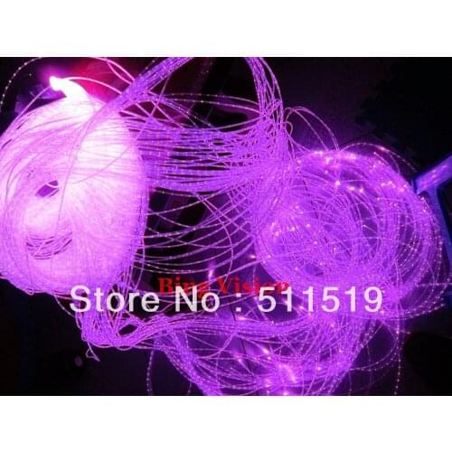 Fiber optic curtain lighting with 420strands 3x0.75mm glitter fiber optic 4m ,50W DMX 7 color LED fiber illuminator rf remote