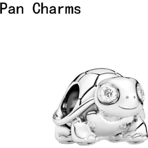 Wholesale 925 Silver Color Beads Animal Tortoise Charm Fit Original Pandora Bracelets Women Fashion Jewelry Making Gift