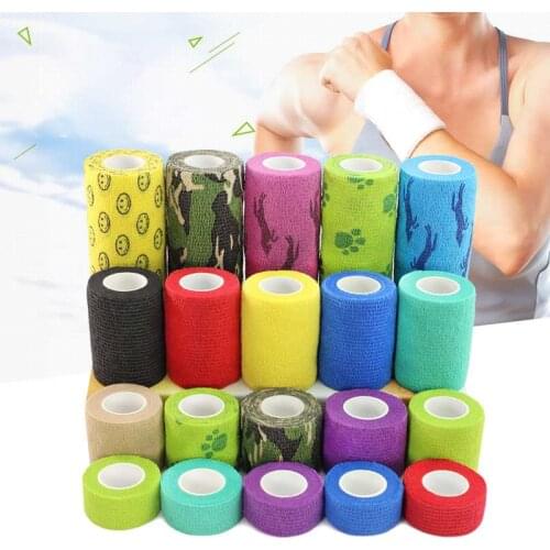 1Pcs Waterproof Medical Therapy Self Adhesive Bandage Muscle Tape Finger Joints Wrap First Aid Kit Pet Elastic Bandage 2.5-5cm