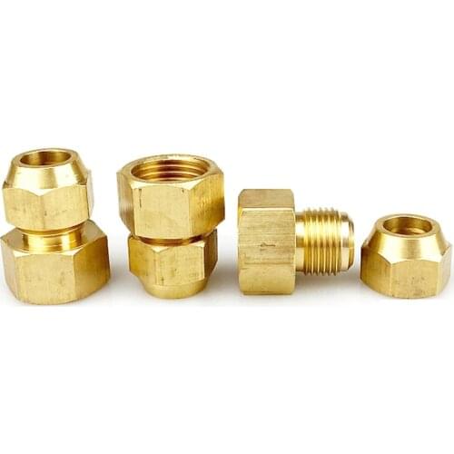 6mm 8mm 10mm 12mm 16mm x M14x1.5 M20x1.5 1/2" BSP Female Thread Brass Flare Pipe Fitting Connector Adapter