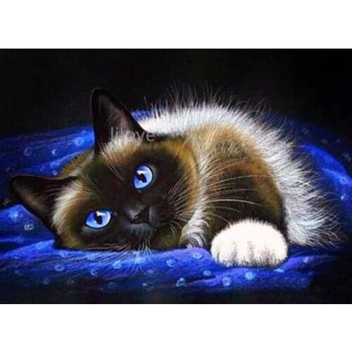 5D DIY Diamond Painting Cat Diamond Embroidery Animals Diamond Mosaic Pictures Of Rhinestones Full Square Drill Sale Art FG1210