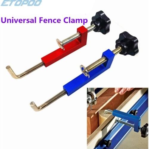 Aluminum Alloy Fence Clamp Woodworking Clamp G Clip Dedicated Fixture Adjustable Frame Fast Fixed Clamp for Woodworking Benches