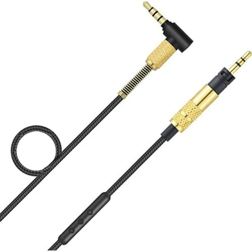 For Sennheiser Momentum Earphones 3.5mm - 2.5mm Male Replacement Audio Upgrade Cable with Microphone Remote Cable