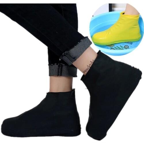 Rain Cover For Shoes Waterproof Rubber Anti Slip Snow Rainning Boot Overshoes Raincoat Reusable Silicon Insoles Shoes For Travel