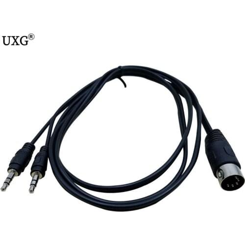 MIDI Y Splitter Cable, 50CM 5 Pin DIN Plug Male to Dual 3.5MM TRS SmartPhone AUX Headphone Stereo Jack Adapter Input Cable 1.5m