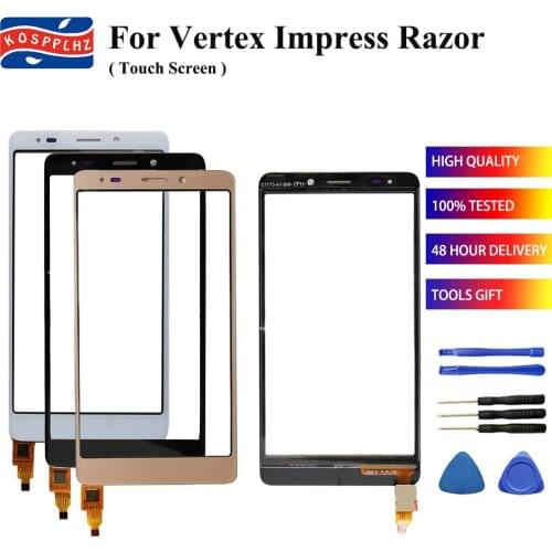 KOSPPLHZ 5.0'' Mobile Phone Touch Screen Touch Panel For vertex impress razor Touch Screen Glass Digitizer Panel Sensor + tools