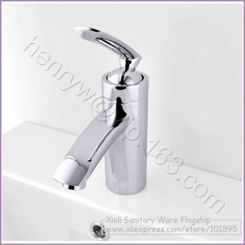 L16551 - Luxury Deck Mounted Chrome Color Brass Wash Basin Mixer