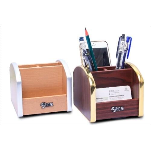 Creative retro mutil layer pen holder gift original wooden learning stationery large pen holder ornaments 1PCS