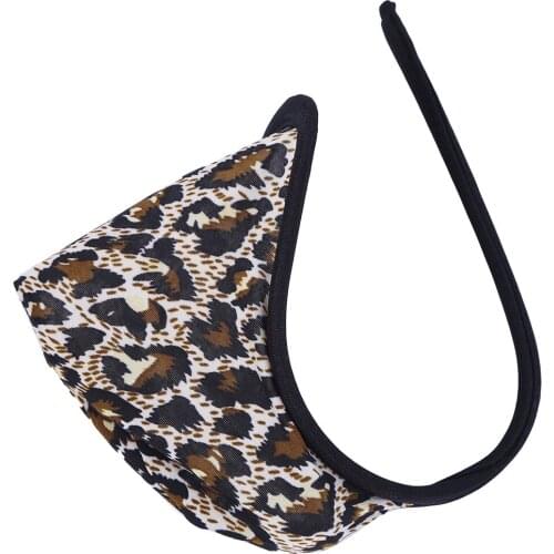 New Men Sexy Leopard Panties Lingerie C-string Bikini Underwear Porno Strapless Briefs Hombre Erotic Underpants Male Penis Pouch