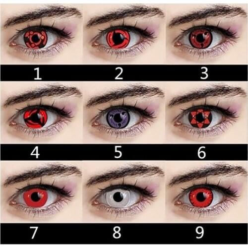 2pcs/Pair Eyes Beautiful Pupil Color Colorful Female Path Cute Multicolor Party Gift Cartoon Girl Decoration Halloween Cosplay