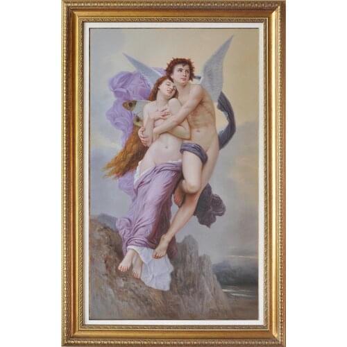 Reproduction Oil Painting LE RAVISSEMENT DE PSYCHE William Adolphe Bouguereau Painting Figure Canvas Painting Nude Oil Painting