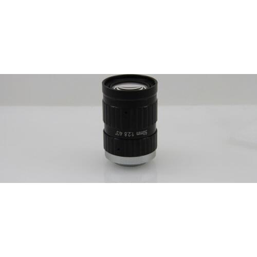 Shenzhen SMTSEC Camera Machine Vision Lens 4/3" EFL=50mm Low distortion lens F#2.8 HFOV=19.8 Degree 4K resolution lens C mount