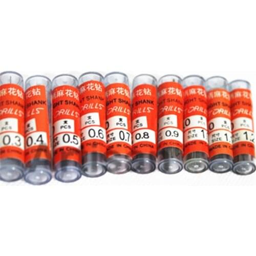 Mixed 100pcs/lot from 0.3mm to 1.2mm Micro HSS Twist Drill Bit HSS Woodworking Drilling Tool Twist Drill Bits Hole Boring