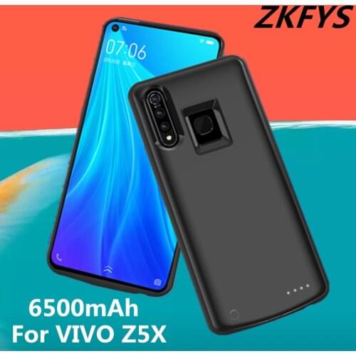 ZKFYS Slim Battery Charger Cases For VIVO Z5X Portable Power Bank Case 6500mAh External Charging Battery Case Powerbank Cover