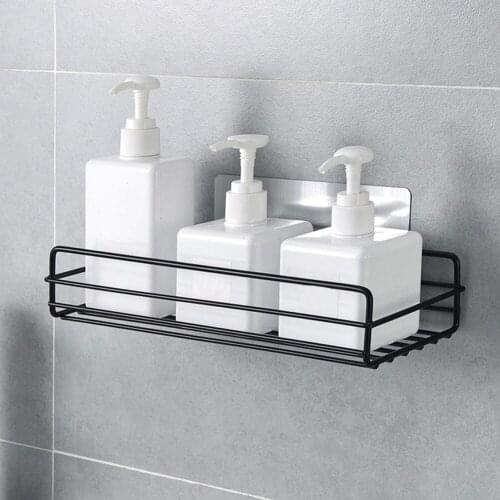 Bathroom Shelf Corner Shelves Shampoo Holder Kitchen Storage Rack Mess Shower Organizer Wall Holder Space Saver Household Items