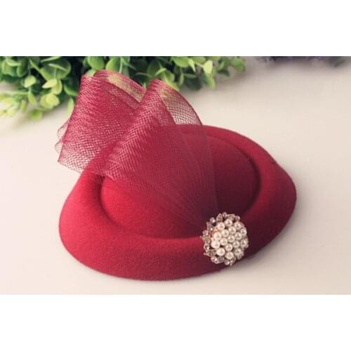 Pillbox Deign Fascinator Headwear Wedding Hats Fascinator Base With Brooch Adorned Party Hats Cocktail Hairstyle Multiple Colors