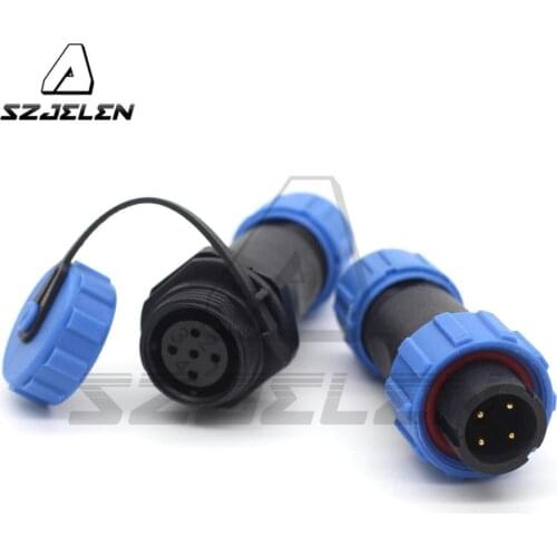 SP13 Waterproof & Dustproof Aviation Connector,IP68,Cable Connector+Rear mount,LED power Plug and socket 4 pin,w
