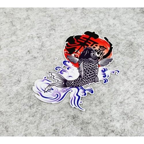 Japan koi fish stickers motocross racing helmet stickers EGEA Elements Fish SBK decals motorcycle sticker for ATV helemt