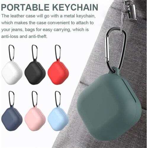 Earphone Protective Case For Samsung Galaxy Buds Live Shockproof Anti-fall Thickened Silicone Earbuds Cover Shell with Carabiner