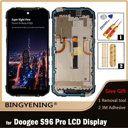 New Original For 6.22 inch Doogee S96 Pro LCD Display Screen Touch Digitizer Assembly For Doogee S96Pro Smartphone Android 10.0