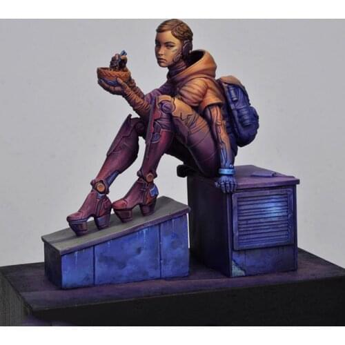 1/24 ancient woman sit Resin figure Model kits Miniature gk Unassembly Unpainted