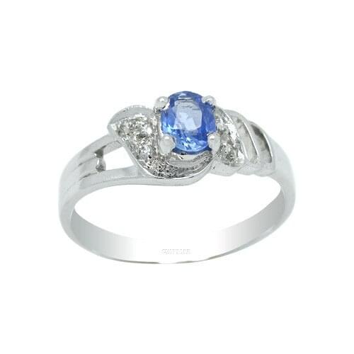 100% Natural Blue Sapphire Ring for Engagement 4mm*5mm Real Sapphire Silver Ring Solid 925 Silver Sapphire Jewelry