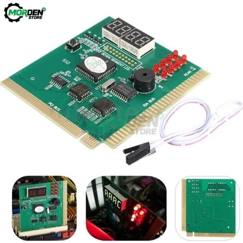 2 / 4 Digit LCD Display PC Analyzer Diagnostic Post Card Motherboard Tester with LED Indicator for ISA PCI Bus Mian Board