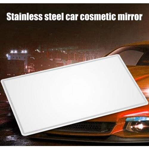 Car Stainless Steel Makeup Mirror Sun Visor Mirror Sun-shading Automobile Decoration Mirror Car Supplies