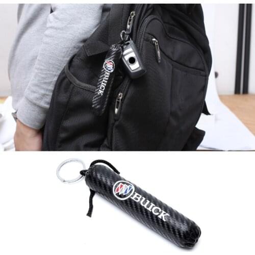 Carbon Fiber Car Keychain Pattern For Buick Envision Allure Regal Excelle Encore Enclave Lesabre GL8 Pendant Key Ring Holder